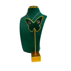 GENERICO - Pack Acero Collar con dije y Aretes - Cielo Estrellado Plateado