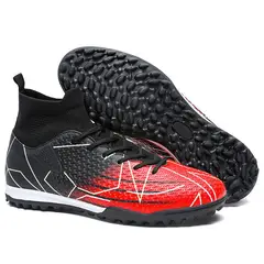 DANWEILE - Botas de fútbol de caña alta TF con tacos largos