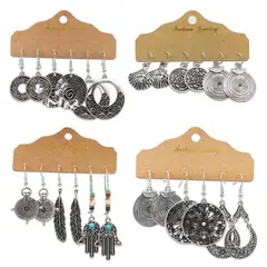 ZIMRAHYG - 12 Pares Bohemios Pendientes Vintage Pendientes Largos