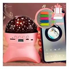 GENERICO - Bocina con Entradas MicroSD y USB Rosado Y+Post-it Adhesivos
