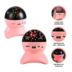 GENERICO - Pack6 Bocina con Luces en Color Rosado Y+Papel de Regalo