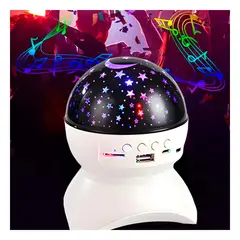 GENERICO - Pack2 Parlante Lampara Forma de Luna Divertido Color Blanco