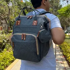 GENERICO - Mochila Pañalera Dark Gray MiniPurse