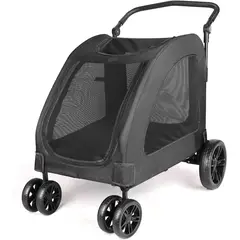 GENERICO - Coche Para Mascota Grande 50KG - Negro