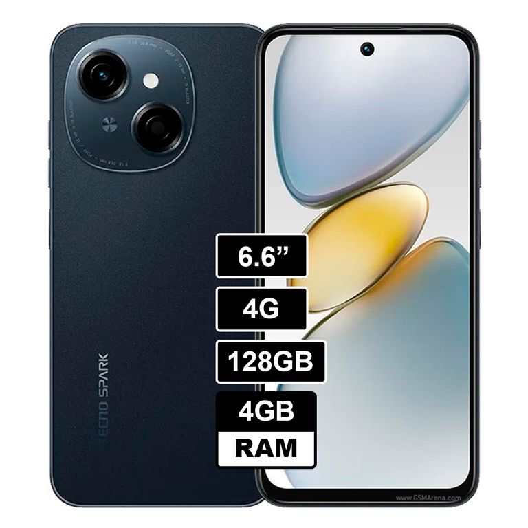 Celular Tecno GO 1 4GB RAM 128GB NEGRO