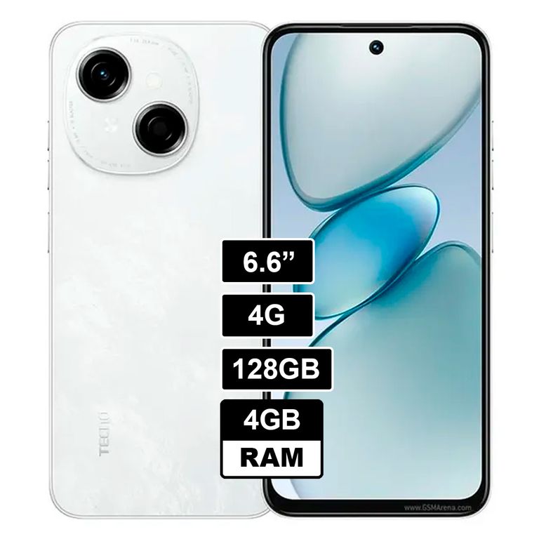 Celular Tecno GO 1 4GB RAM 128GB BLANCO