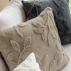 TEJICORP - Cojín Leave beige 45 x 45 cm