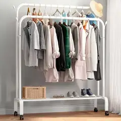 GENERICO - PERCHERO DOBLE BARRA BLANCO