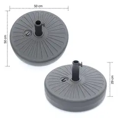 NOVA - Base Redonda Para Quitasol Novahus 21 kg Negro