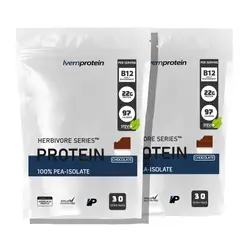 IVERNPROTEIN - Pack de 2 Herbivore Series™ Pure Isolate Pea - Chocolate y Chocolate 60 Servings
