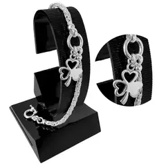 GENERICO - Pulsera Mujer Trébol Tres Hojas Corazón Regalo Plata 950