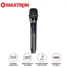 MAXTRON - Micrófono Inalámbrico Recargable MX 708WL Singer BT Wifi