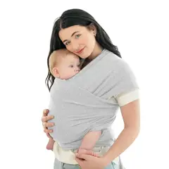 GENERICO - Fular PREMIUM Nemito 100% algodón GRIS CLARO