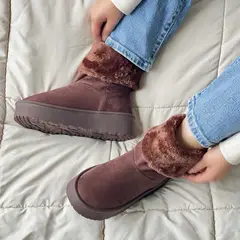 GENERICO - BOTIN PELUCHE MORO TEXI PARA MUJER