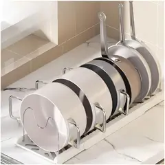 MINARI - Organizador de Cocina Expandible de Ollas y Sartenes Blanco OT22