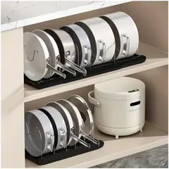 MINARI - Organizador Retráctil de Cocina para Ollas y Sartenes Negro OT22