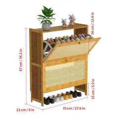 ANYHOGAR - Organizador Zapatero Doble 70x17x87cm