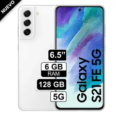 SAMSUNG - Celular Libre S21 FE 5G 128GB 6GB RAM Blanco