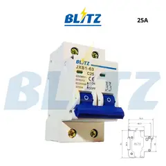 BLITZ - Interruptor Termomagnético 2x25A