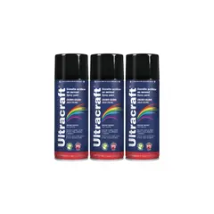 TRUPER - PINTURA EN SPRAY NEGRO BRILLANTE 400ML x3un ULTRACRAFT 40021