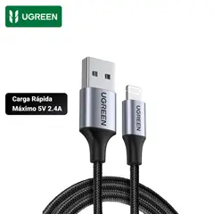 UGREEN - Cable USB a Lightning 1 Metro 2A Carga Rápida Compatible iPad