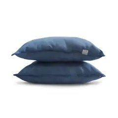 ARLIN TEXTIL - Pack de 2 Almohadas Nuth Microfibra Azul Acero