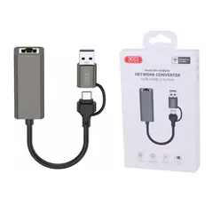 XO - Adaptador de Red RJ45 a USB Tipo C XO-HUB018 para Laptop y MacBook