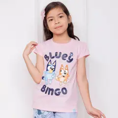 BLUEY - POLO NIÑA MC - JERSEY 100% ALGODON