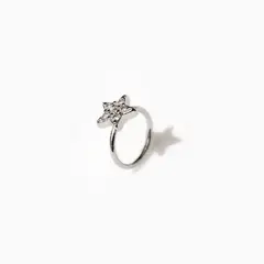 CLEO JOYAS & ACCESORIOS - Piercing Hoop Star Plateado Plata