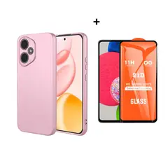 GENERICO - Case Protector para honor 400 5g color oro rosa + mica