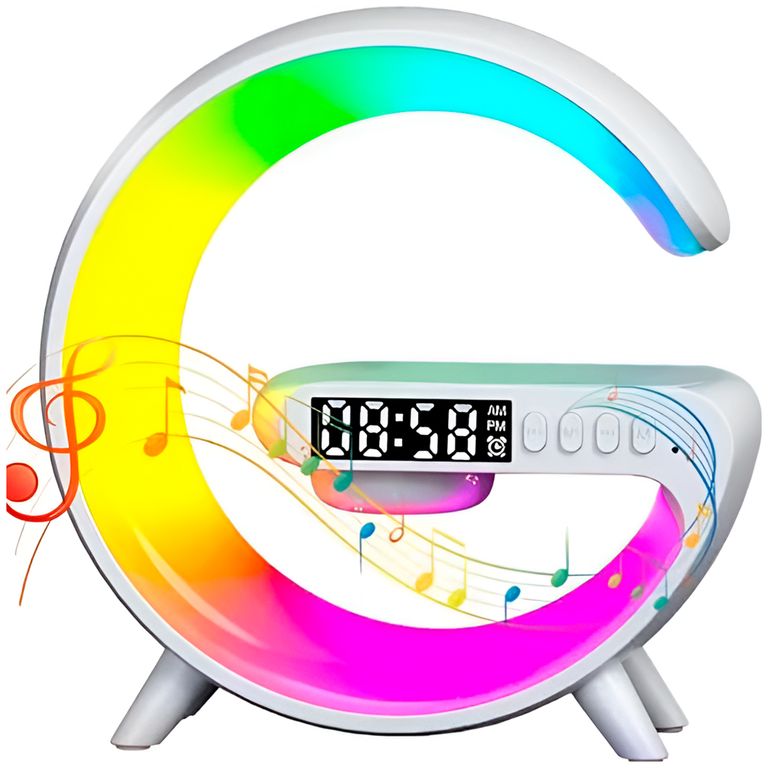 Parlante portátil Bluetooth RGB y cargador