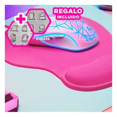 RYBIU IMPORT - Base para Raton de Ordenador Color Fucsia Y+Regalo Stickers