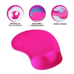 RYBIU IMPORT - Pack2 Base para Raton de Ordenador Fucsia Y+Regalo Stickers