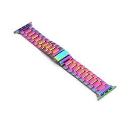 GENERICO - Correa Acero Eslabón Clásico para Apple Watch 45mm - MULTICOLOR