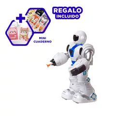 GENERICO - Robot Heroico Futurista en Celeste Y+Regalo Agendita