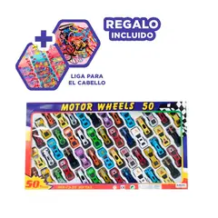 GENERICO - Pack Infantil de Carritos de Carrera Y+Ligas de Regalo