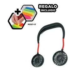 GENERICO - Ventilador Resistente en Color Negro Y+Regalo Agendita