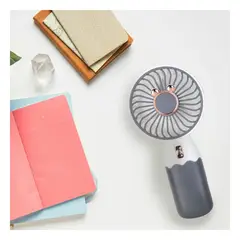 GENERICO - Pack2 Ventilador Recargable en Blanco Y+Regalo Stickers