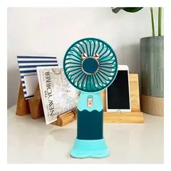 GENERICO - Pack2 Ventilador Portatil con Orejitas en Color Verde