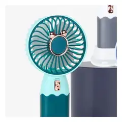 GENERICO - Pack2 Ventilador Recargable en Verde Y+Regalo Stickers