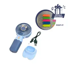 GENERICO - Pack6 Ventilador Portatil en Azul Y+Banderitas Adhesivas