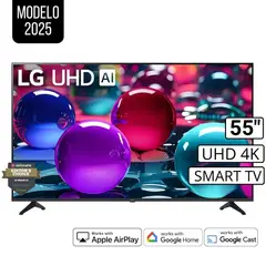 LG - Televisor 55" UHD 4K ThinQ AI 55UA7300PSB [2025]