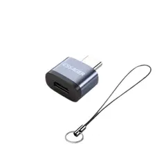 ESSAGER - Adaptador Micro USB HEMBRA A USB C MACHO con colgante