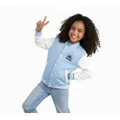 DISNEY - CASACA MODA LILO & STITCH CELESTE NIÑA