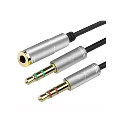 GENERICO - Cable De Audio Delcom Splitter 1 Plug A 2 Jack Estéreo - Conexión Perfecta Para Tus Dispos