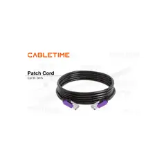 GENERICO - Cable De Red Cat 8 Cabletime De 3 Metros - Alta Velocidad Y Rendimiento Para Tu Conexión I