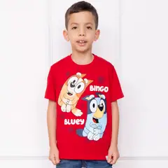 BLUEY - POLO NIÑO MC - JERSEY 100% ALGODON