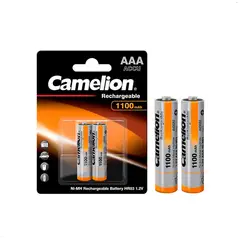 CAMELION - Pack de pilas recargables AAA 1100mAh Pack 2unidades