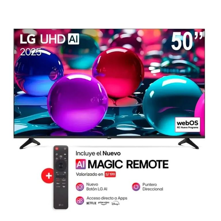 Televisor 50 UHD 4K Thinq AI 50UA7300PSB + Magic Control MR25GA