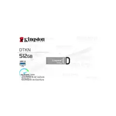 KINGSTON - Memoria Usb Kyson 512Gb Metal Silver - Almacenamiento Rápido Y Elegante